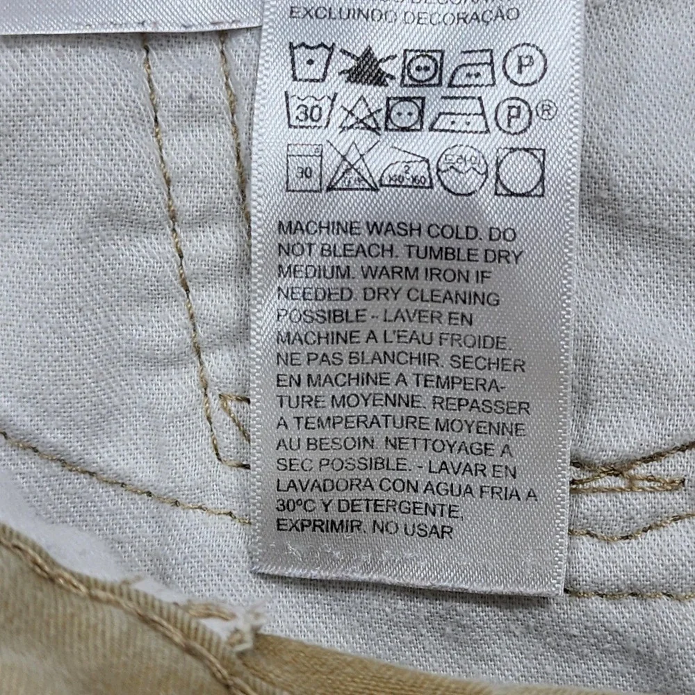 Levis 502 Jeans Mens 38x30 Beige Khaki All Seasons Tech Stretch Tapered Denim